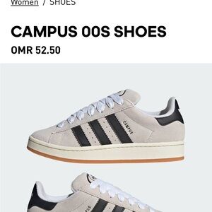 adidas Campus 00S Suede Sneakers in Beige and Black